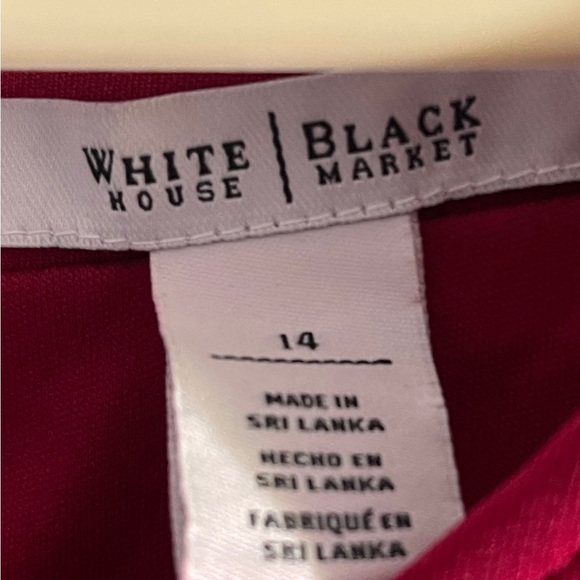 White House Black Market Slimming Gorgeous Red Dress Sz 14 EUC - Picture 6 of 7